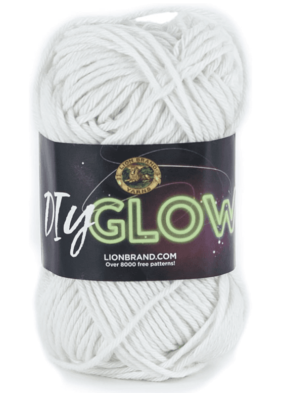 Lion Brand Yarn DIY Glow Yarn, Natural