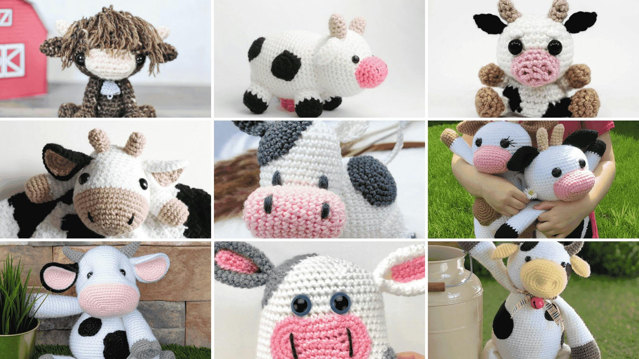 9 Free Crochet Cow Amigurumi Patterns