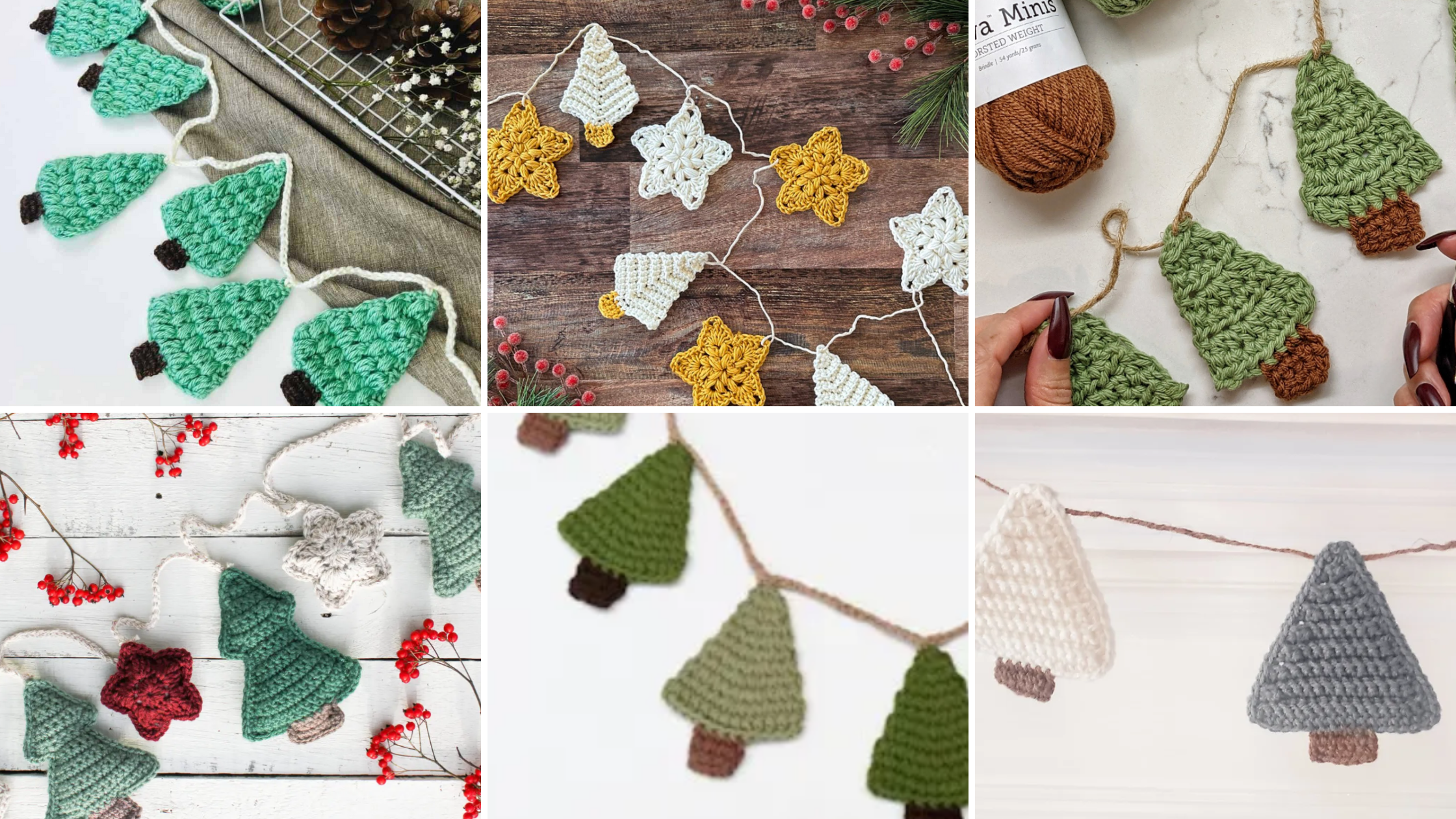 Festive Christmas Garland Crochet Patterns