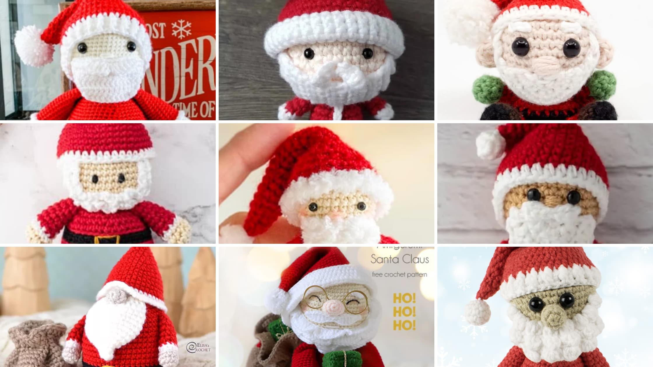 9 Crochet Santa Amigurumi Patterns